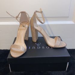 Brand New Gold Glitter Heels (Windsor)