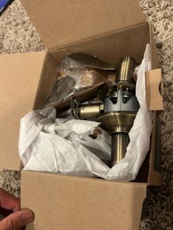 Schlage F10 Hall & Closet Door Lever Antique Brass New In Box