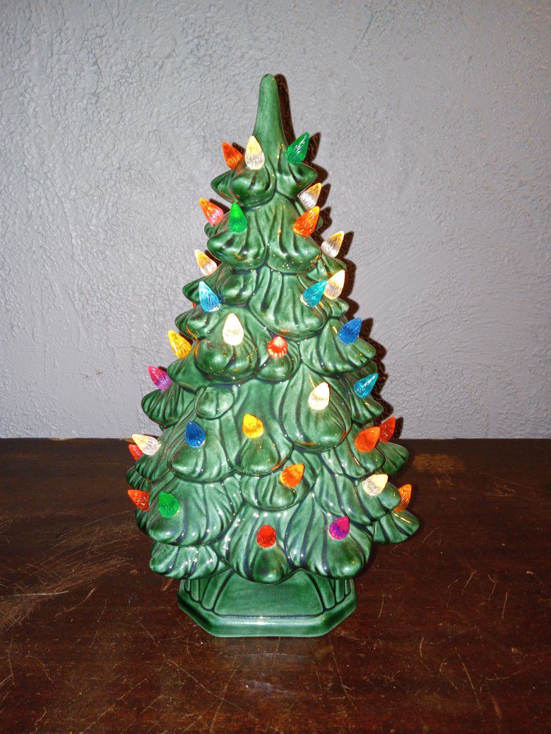Vintage Light Up Christmas Tree