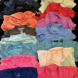 Bundle of 17 Women’s Golf Polos – Size XS/Small Nike, Adidas, Under Armour, Bermuda Sands