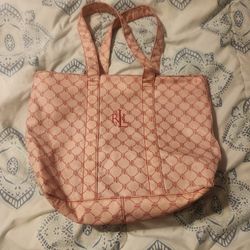 Pink Ralph Lauren travel bag