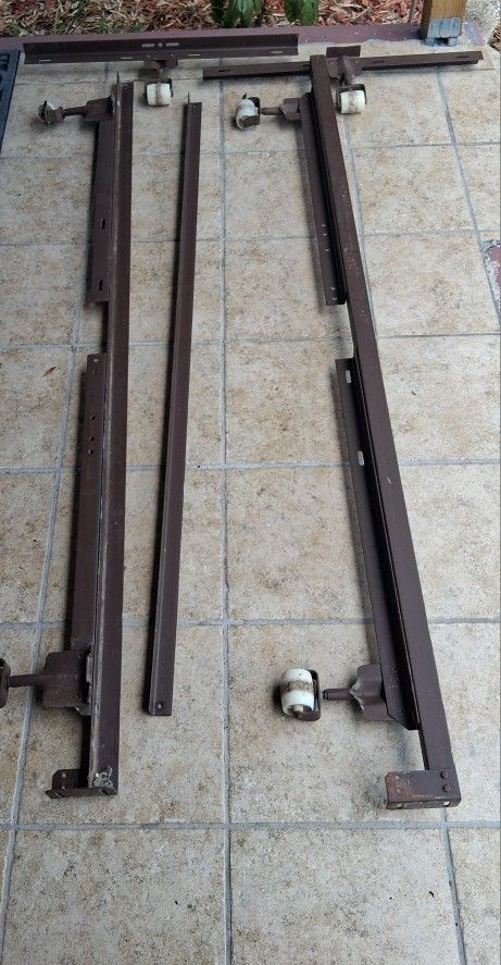  Metal Adjustable Bed Frame for Full, Queen or King Box Spring/ On Casters.