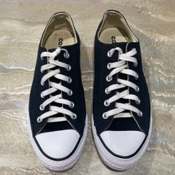 Converse All Star Low Tops Lace Black Sneakers Shoes Women’s 10