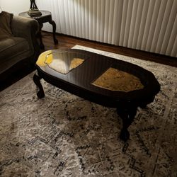 Glass Oval Coffee Table 