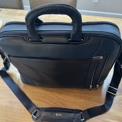 Tumi Black Leather Laptop Brief