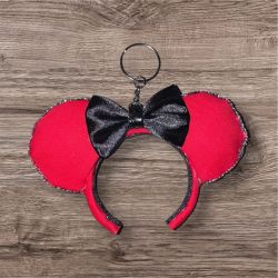 Red And Black Minnie Keychain  Available!!