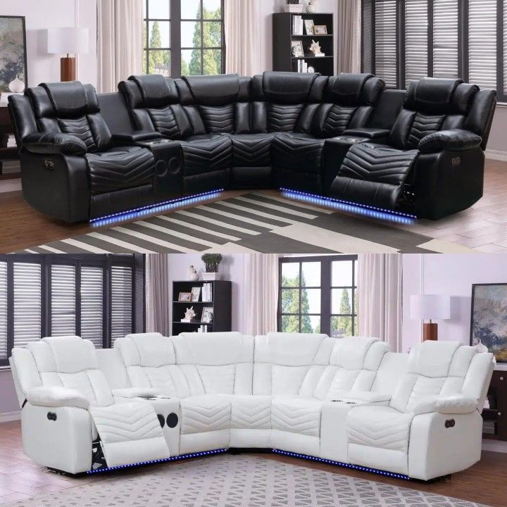 Sofa Seccional Reclinable Electrico ⭐️ Electric Recliner Sectional Sofa