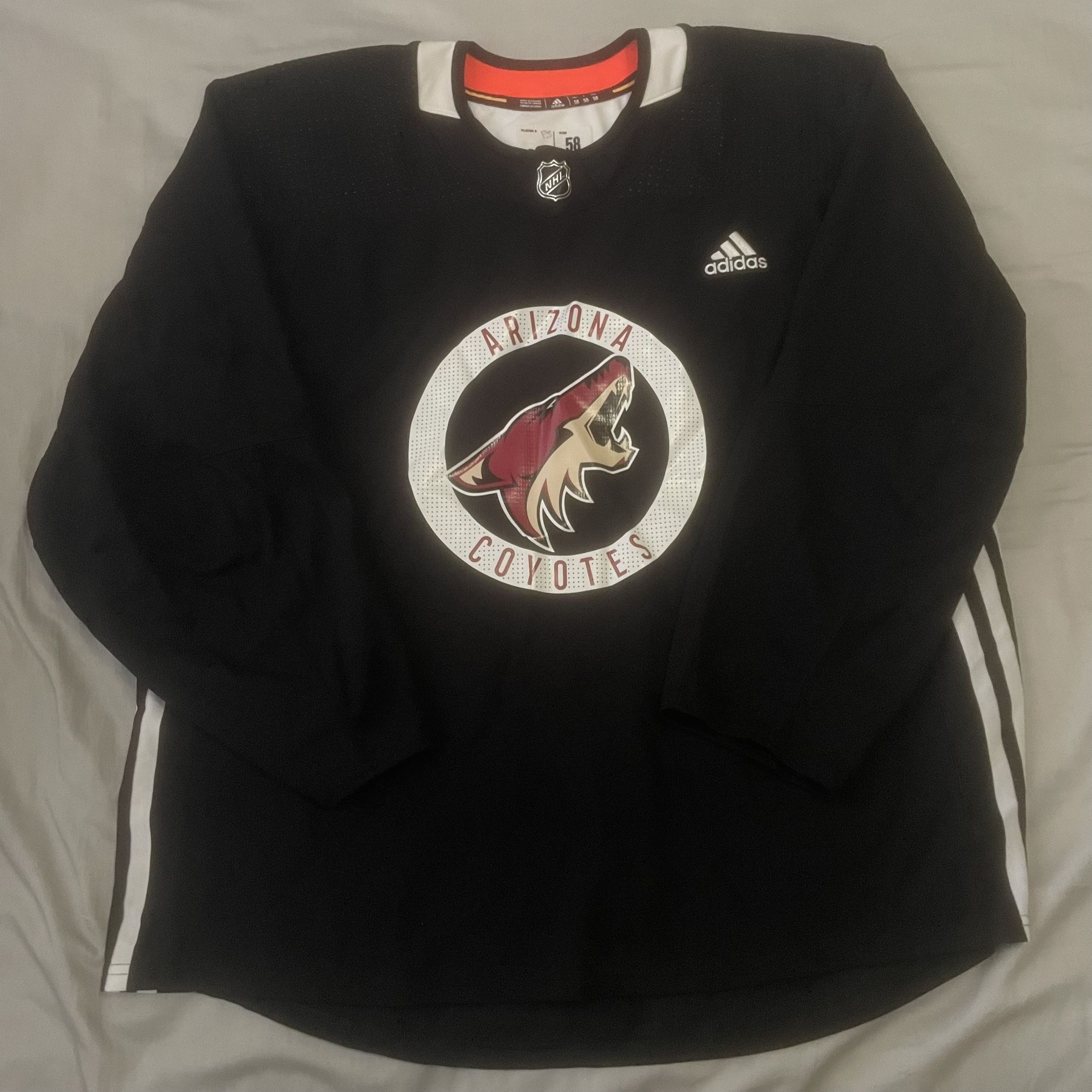 Arizona Coyotes NHL Jersey Adidas MIC Practice Sz 58 NHL Authentic Pro Stock
