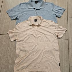 2 Men's Hugo Boss Polo Shirts Size Large