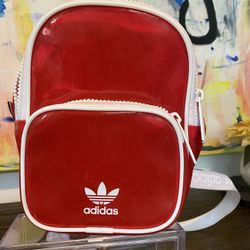 Adidas Originals Women Girls Small Mini Tinted Backpack Bag Organizer Red White