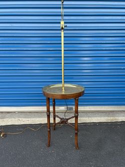 Frederick Cooper Floor Lamp With Brass Tray
