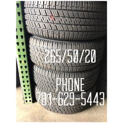 Used Tire For Sale 265/50/20 $200 All Four free mounting and Balancing