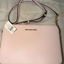 Michael Kors Pink Crossbody Leather Purse
