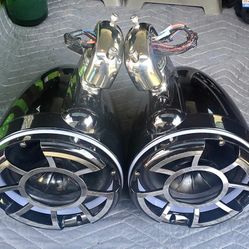 WetSounds Rev 8in with RGB LED KIT and ADP TC3-SXM
 Swivel Mounts