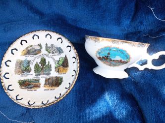 26pc Vintage Estate Lot - Bone China Teacups, Art, Stained Glass