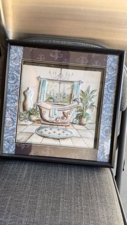 French-country / shabby-chic bathroom decorative picture