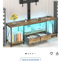 TV stand & 43” ROKU smart TV w/speaker Bar 