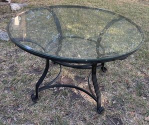 Glass top table 48”