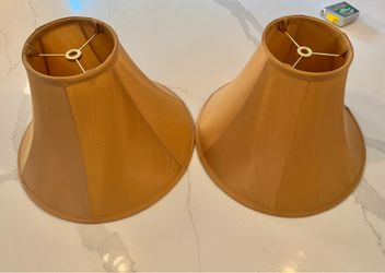 Pair of Gold Bell-Shaped Lampshades