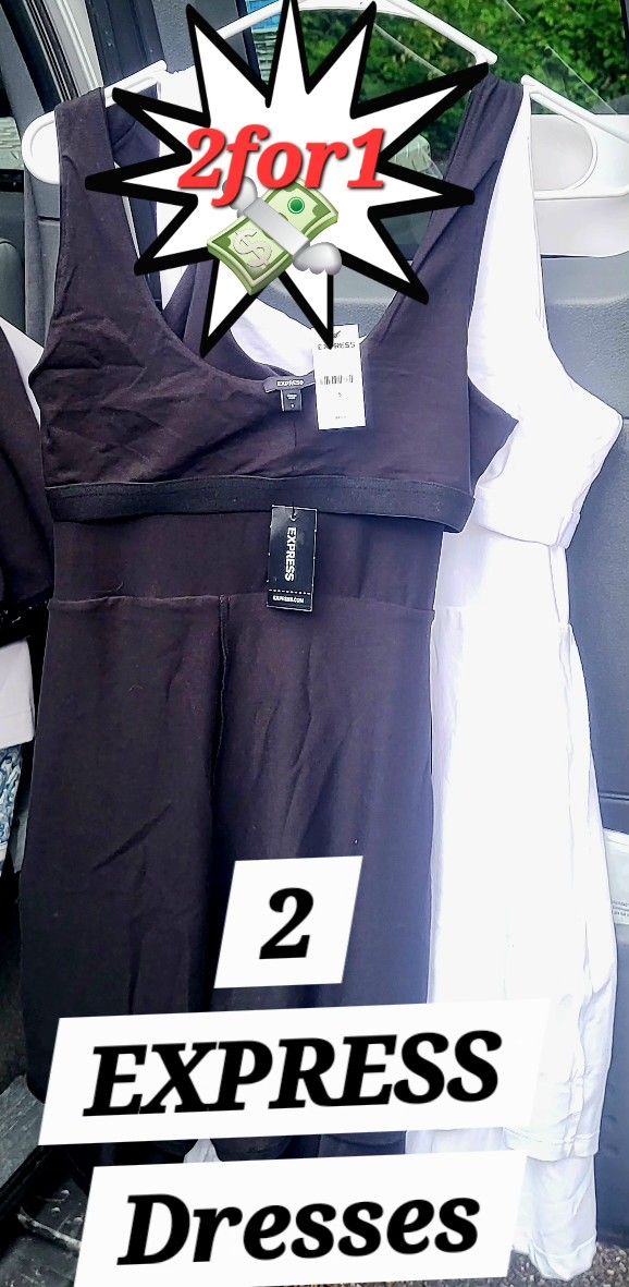 2-Romper Dresses Blk & Wht