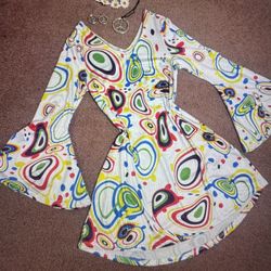 New Small Hippy Hippy Dress Costume 60s 70s Accessories
