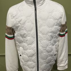 Deniko Jacket Zipper Front Off White Modern Fit