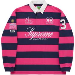 Supreme La Martina Jacob & Co Rugby SIZE Large Stripe Pink Blue