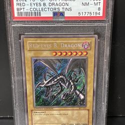2002 Yugioh BPT-005 Red Eyes Black Dragon PSA 8