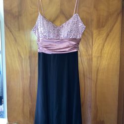 B. Darlin Juniors Rose Sequin Prom Dress 
