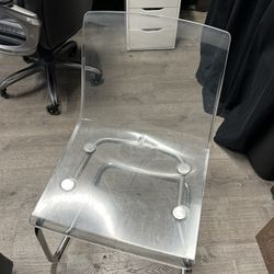 IKEA Tobias Chair Clear / Chrome Plated 