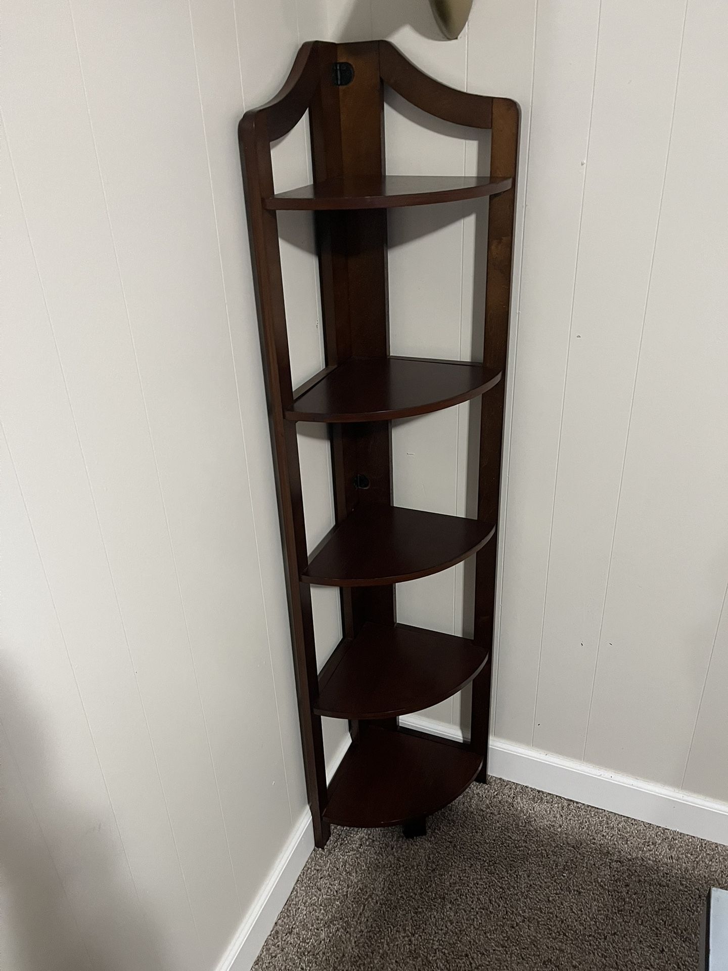 Vintage Pier One Imports, Five Shelf Corner Rack in Great Condition
