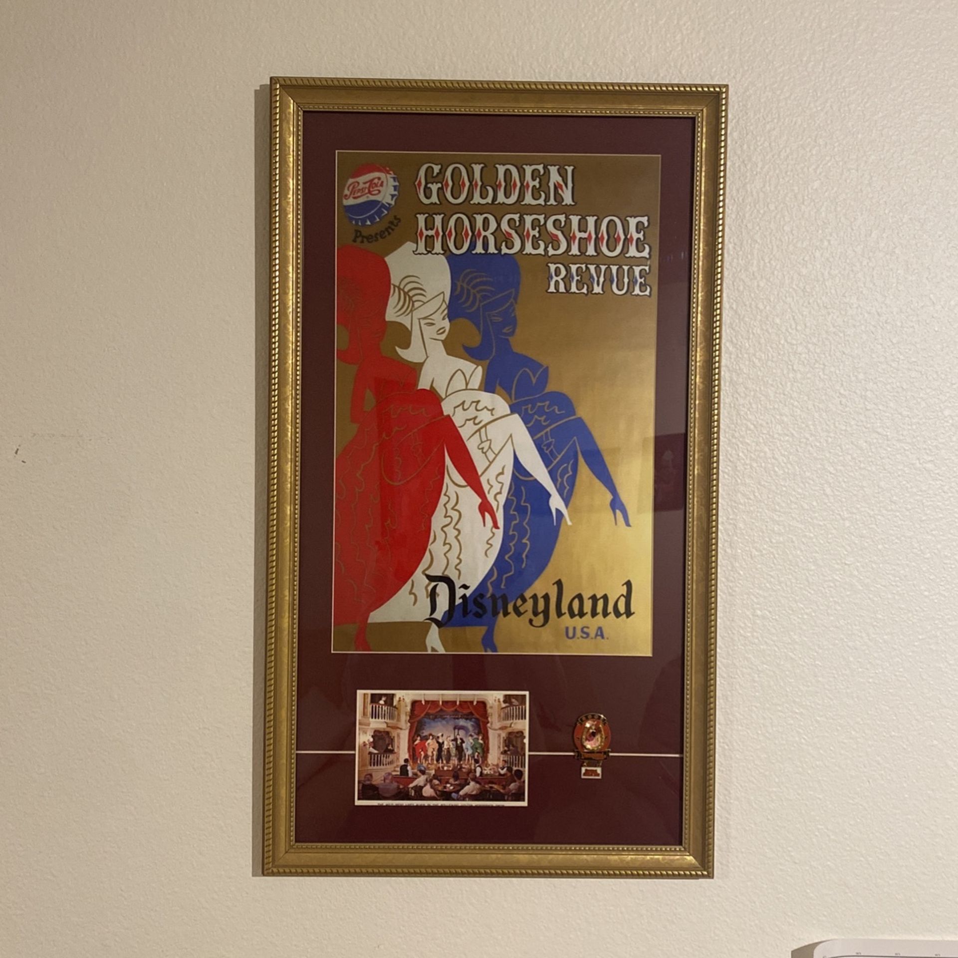 Disney Land Framed Golden Horseshoe Revue