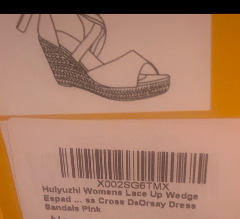 Brand New Pink Wedge Lace Up Sandal
