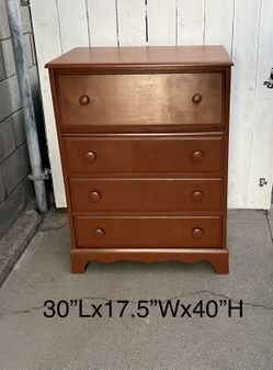 Fresh Painted Retro Vintage 4-drawer Chest With Hidden Compartment And Letter File Documents Shelf