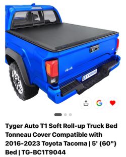 Tyger Auto T1 Soft Roll-Up Tonneau Cover