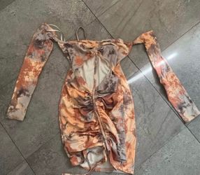 Women tie dye dress
