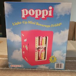 Poppi Light-Up Mini Beverage Fridge