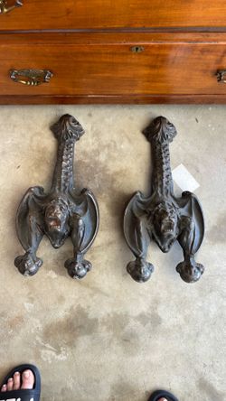 Cast iron  gargoyles vintage