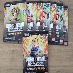 For Sale:
Brand New Sealed Dragonball Trading Card Game TCG Fusion World Saiyan's Pride FB08