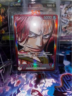 One Piece TCG Shanks Leader Card Holo