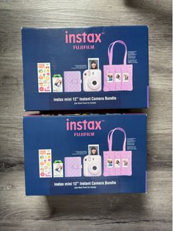 FujiFilm Instax Mini 12 Holiday Bundle  BRAND NEW Lilac Purple (LOT OF 2)