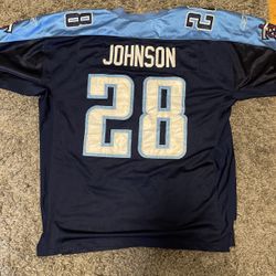 Chris Johnson “CJ2K” Season On Field NFL Official Titans Jersey.  