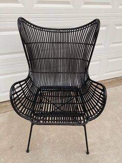 Gorgeous Black Wicker Woven Butterfly Material: Iron  / wood wicker