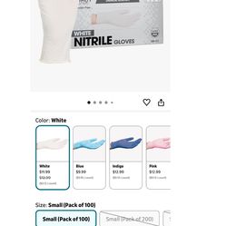 White Nitrile Gloves