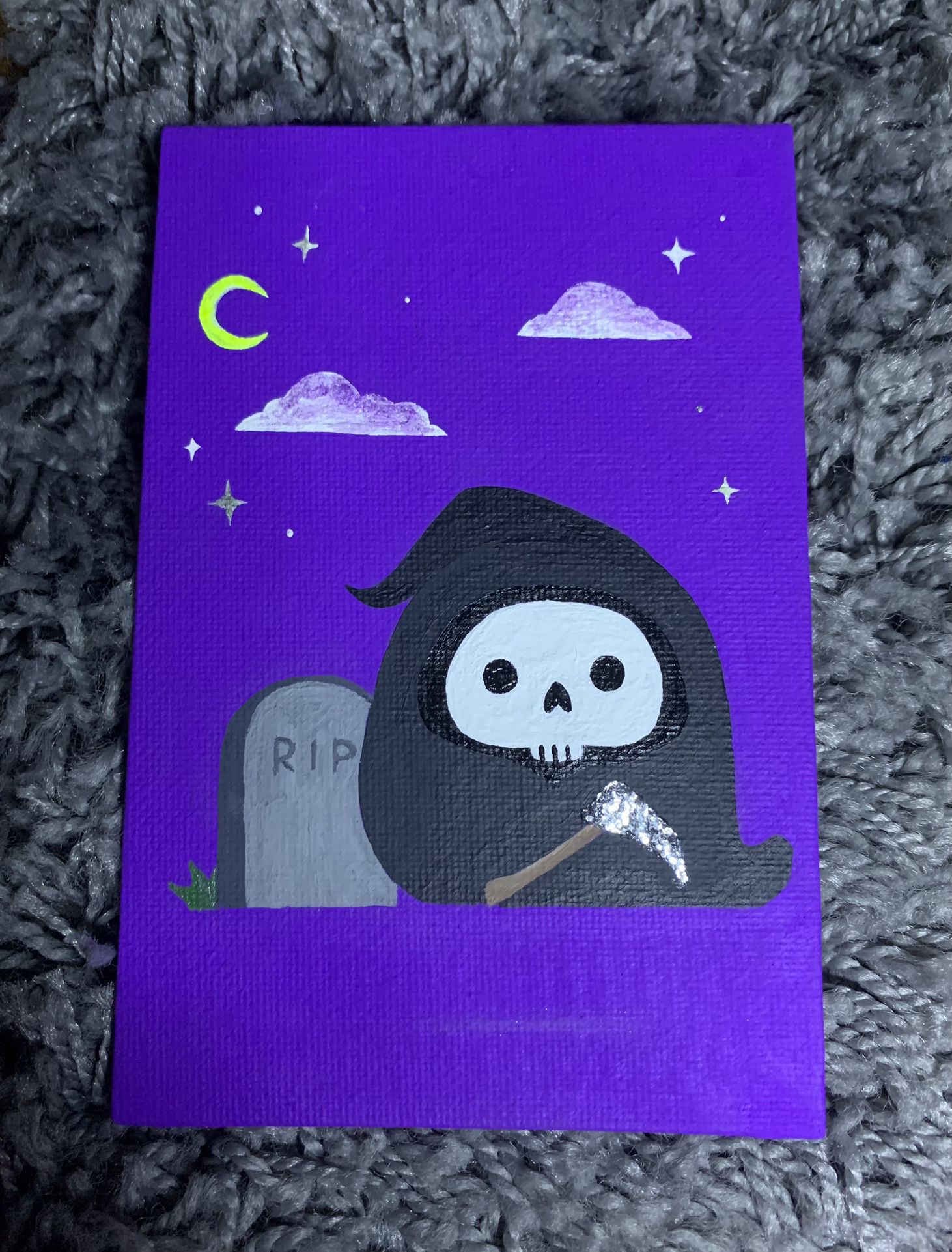 Grim Reaper Squishmallow Painting