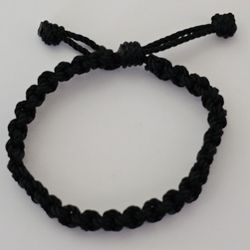 Black Thick Unisex Hand Braided Bracelet/ Anklet