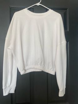 New Crew Refuge Athletics Women L White Sweatshirt