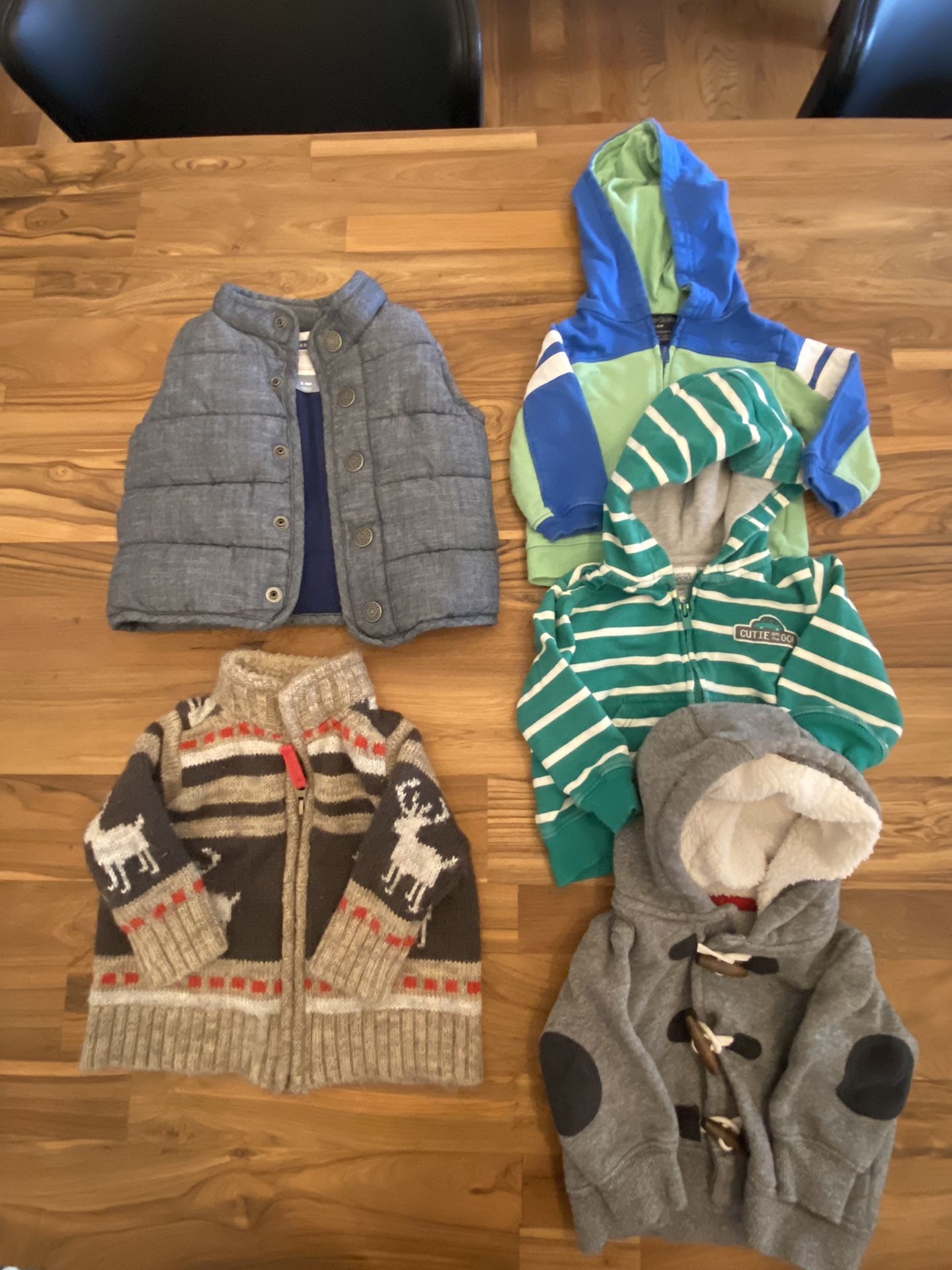 Sweater, Jackets and Puffy Vest -3 to 6 Months 