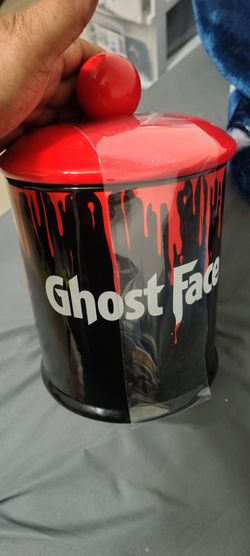 Ceramic Ghost Face Cookie Jar