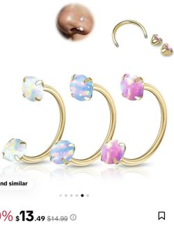 20g 8mm Gold Nose Rings